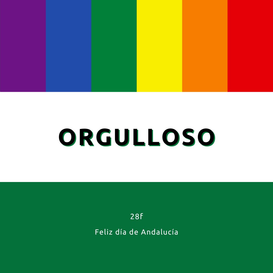 andalucialgbt's tweet image. Andalucía y nuestra gente nos enseñan que mantenernos fieles a lo que somos, nos conduce a una vida sincera y de libertad 🏳️‍🌈

¡Feliz día de Andalucía! 💚🤍💚 #F28 #DíaDeAndalucía #LGTBIQA