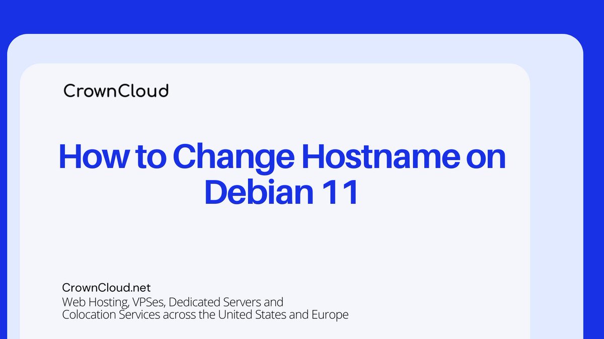 crownclouds's tweet image. 🖥️ Change the hostname on Debian 11! 🛠️ #Linux #ServerAdmin
Checkout our #Knowledgebase
wiki.crowncloud.net/?How_to_Change…