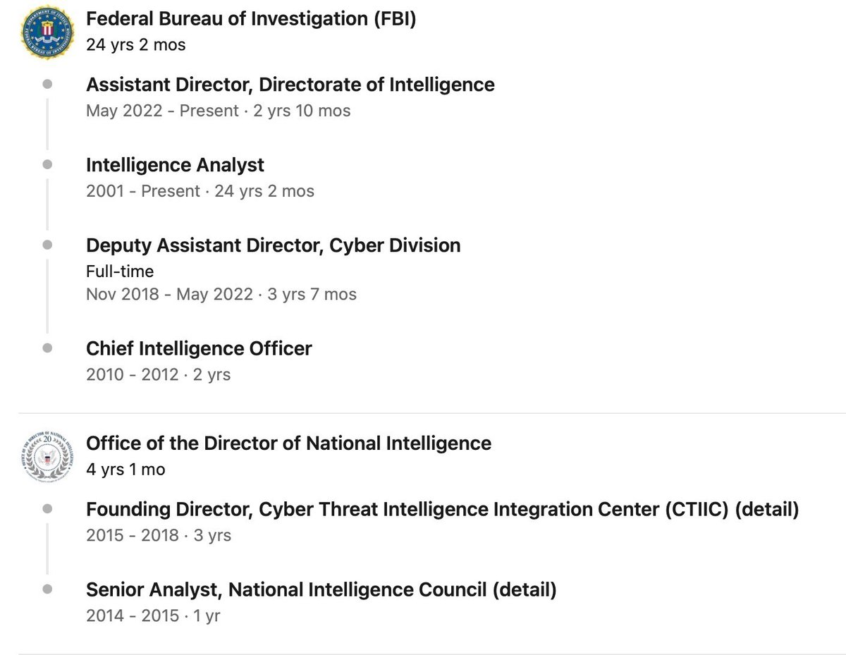 Kyle Seraphin (@kyleseraphin) on Twitter photo For those of you who want to understand who and what need to go at the FBI... I present Tonya Ugoretz. She is an analyst, not an FBI Agent. She is one of the first Non-Agent Assistant Directors.
She reportedly sold (and bragged to colleagues) <a href="/FBIDirectorKash/">FBI Director Kash Patel</a> on keeping the For those of you who want to understand who and what need to go at the FBI... I present Tonya Ugoretz. She is an analyst, not an FBI Agent. She is one of the first Non-Agent Assistant Directors.
She reportedly sold (and bragged to colleagues) <a href="/FBIDirectorKash/">FBI Director Kash Patel</a> on keeping the
