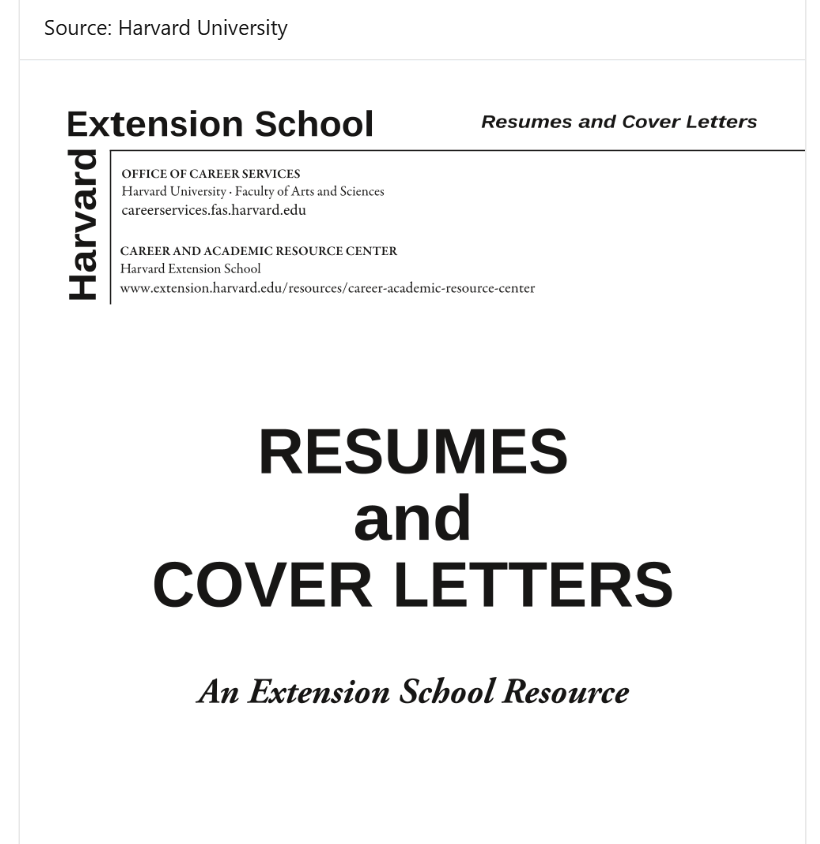 Use and share these free Resumes and Cover Letters resources from Harvard University for job seekers: bit.ly/3QDlGBP
#resume  #CareerOpportunities  #Jobsearch #opportunity