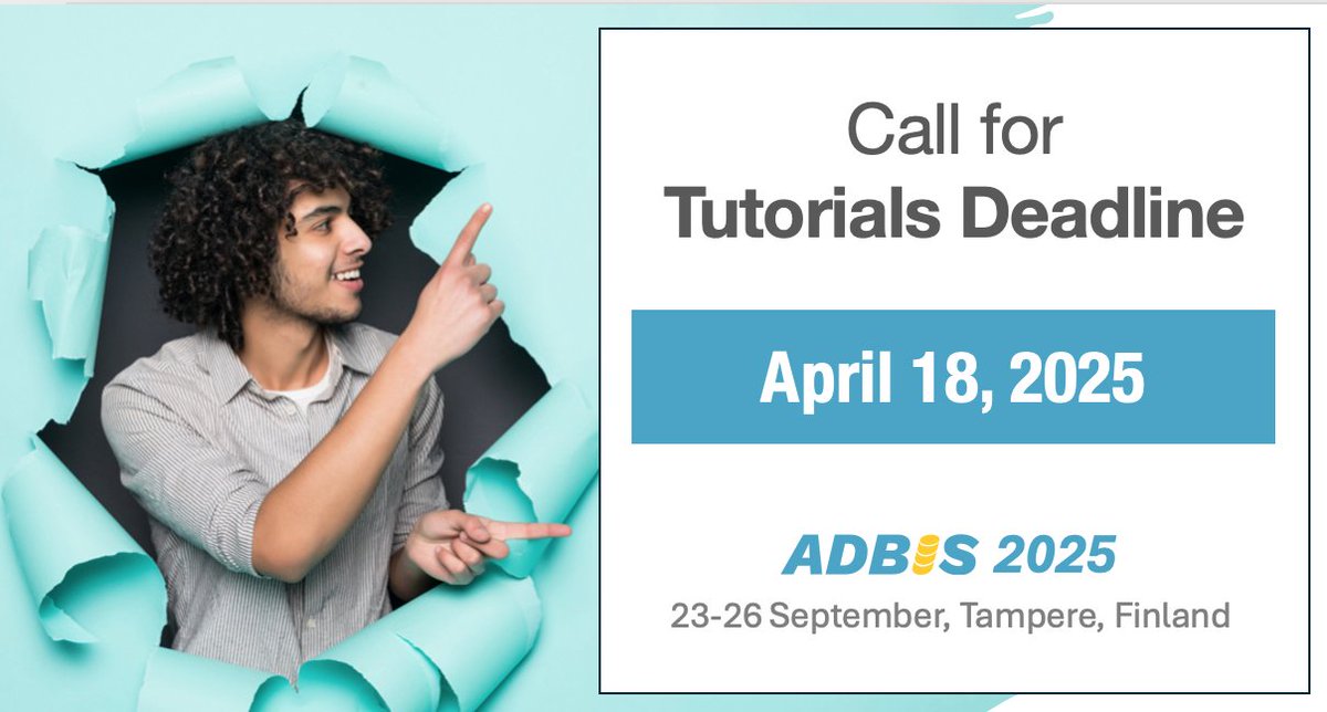 Don't forget to submit your papers and tutorial proposals in April 2025! 📝✨

𝐑𝐞𝐬𝐞𝐚𝐫𝐜𝐡 𝐏𝐚𝐩𝐞𝐫𝐬 𝐃𝐞𝐚𝐝𝐥𝐢𝐧𝐞𝐬
lnkd.in/e9U584mt
🔹April 23, 2025 Abstract
🔹April 30, 2025 Paper

𝐓𝐮𝐭𝐨𝐫𝐢𝐚𝐥𝐬 𝐃𝐞𝐚𝐝𝐥𝐢𝐧𝐞
lnkd.in/ejxnipNs
🔹April 18, 2025