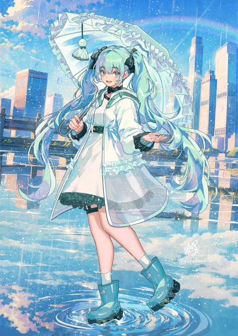 てるてる坊主とおそろい#グッスマイラコン06ミク#初音ミク 
