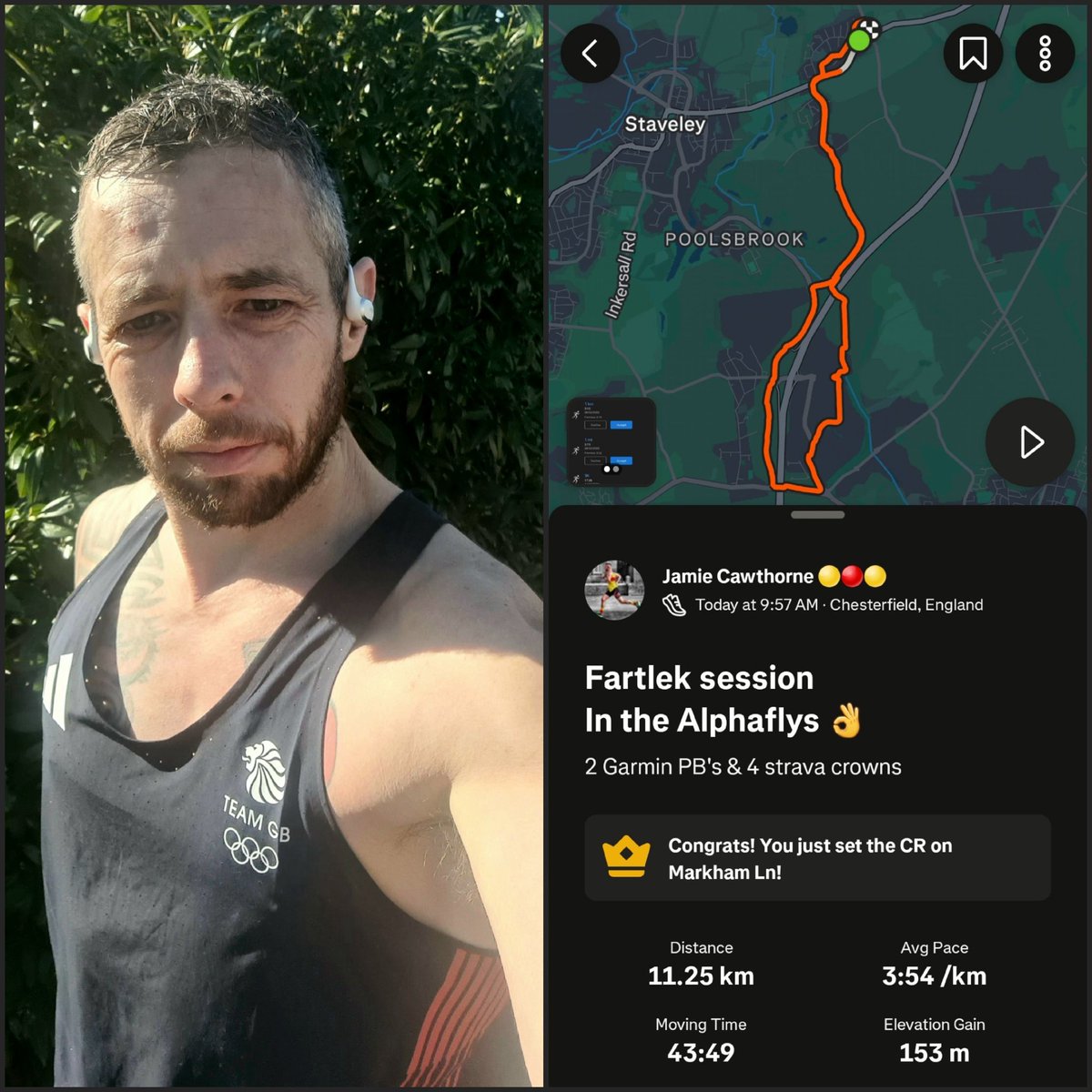 Captainbiglegs's tweet image. Fartlek Friday 
I've always wanted to give this workout a try I liked it but It felt weird having to slow down after just smashing a mile PB 😅 I couldn't have asked for a better day too sunny with very little wind
#FartlekFriday #RunningMotivation #RunLife #ukrunchat #run