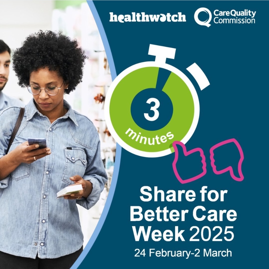 Did you know? 60% of people have never shared feedback on their care. Many leave feedback for eateries and hotels but not one of the things that affects you most - your health and wellbeing. 

#ShareForBetterCare 
0161 974 0753
healthwatchstockport.co.uk/share-your-vie…

#HealthwatchStockport
