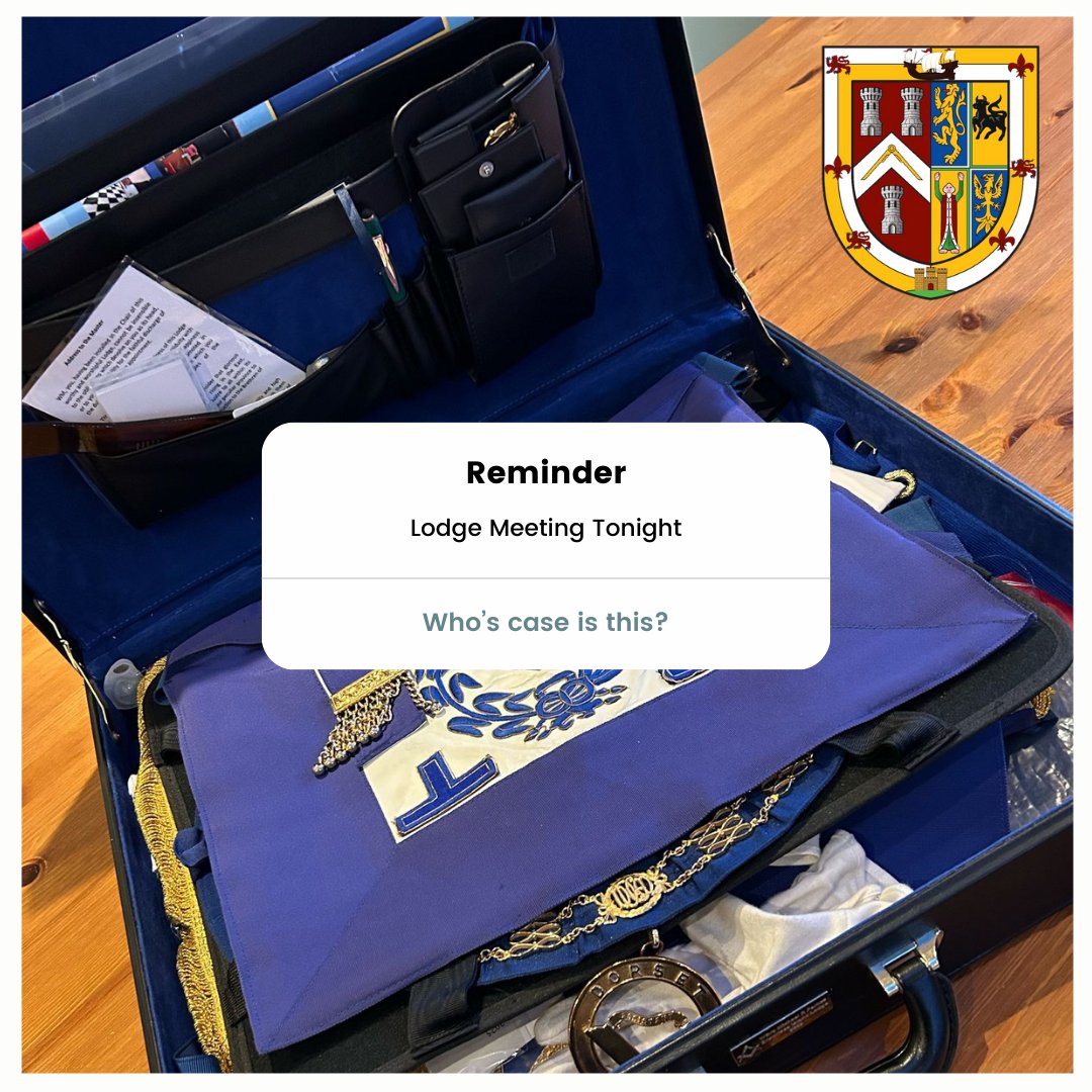Preparing your case for a Lodge meeting, can you guess which Officer owns this case? #freemasonry