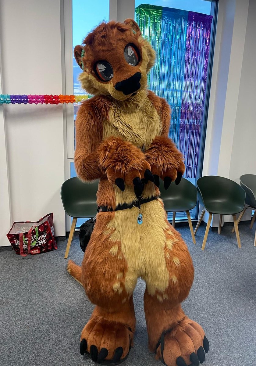Something something bring your #fursuit to work :3c 🦦🥳

#FursuitsFriday