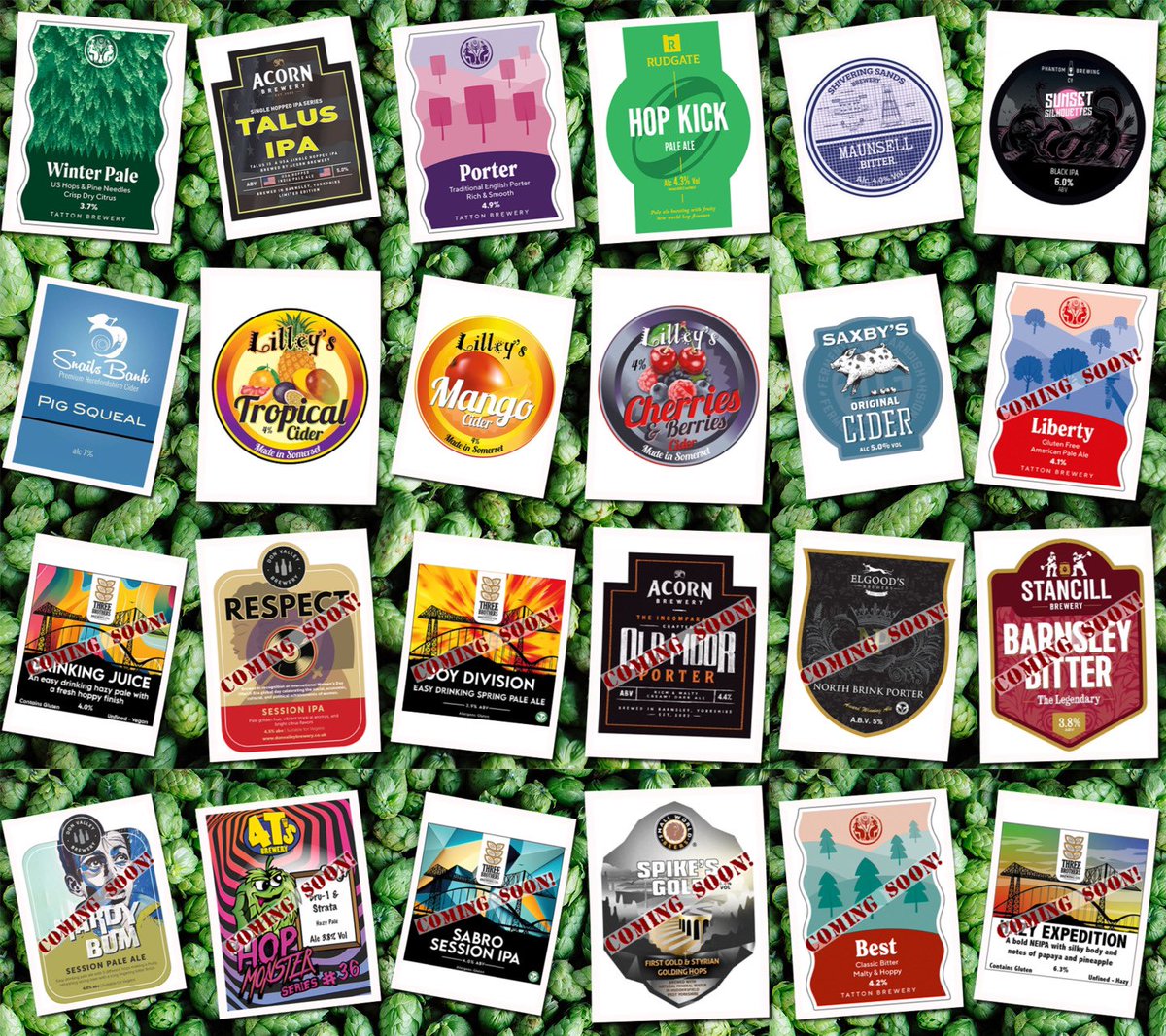 Beer Under The Clock (@beer_under) on Twitter photo A beautiful sunny lunchtime & a great line up 😎
Beer Board: bit.ly/3n1eNM2
<a href="/TattonBrewery/">Tatton Brewery</a> <a href="/AcornBrewery/">Acorn Brewery</a> <a href="/rudgatebrewery/">Rudgate Brewery</a> #ShiveringSandsBrewery <a href="/PhantomBrewCo/">Phantom Brewing Co</a> <a href="/Snailsbankcider/">Snailsbank Cider</a> <a href="/lilleyscider/">Lilley's Cider</a> <a href="/saxbyscider/">Saxby's Cider</a>
#RealAleFinder A beautiful sunny lunchtime & a great line up 😎
Beer Board: bit.ly/3n1eNM2
<a href="/TattonBrewery/">Tatton Brewery</a> <a href="/AcornBrewery/">Acorn Brewery</a> <a href="/rudgatebrewery/">Rudgate Brewery</a> #ShiveringSandsBrewery <a href="/PhantomBrewCo/">Phantom Brewing Co</a> <a href="/Snailsbankcider/">Snailsbank Cider</a> <a href="/lilleyscider/">Lilley's Cider</a> <a href="/saxbyscider/">Saxby's Cider</a>
#RealAleFinder