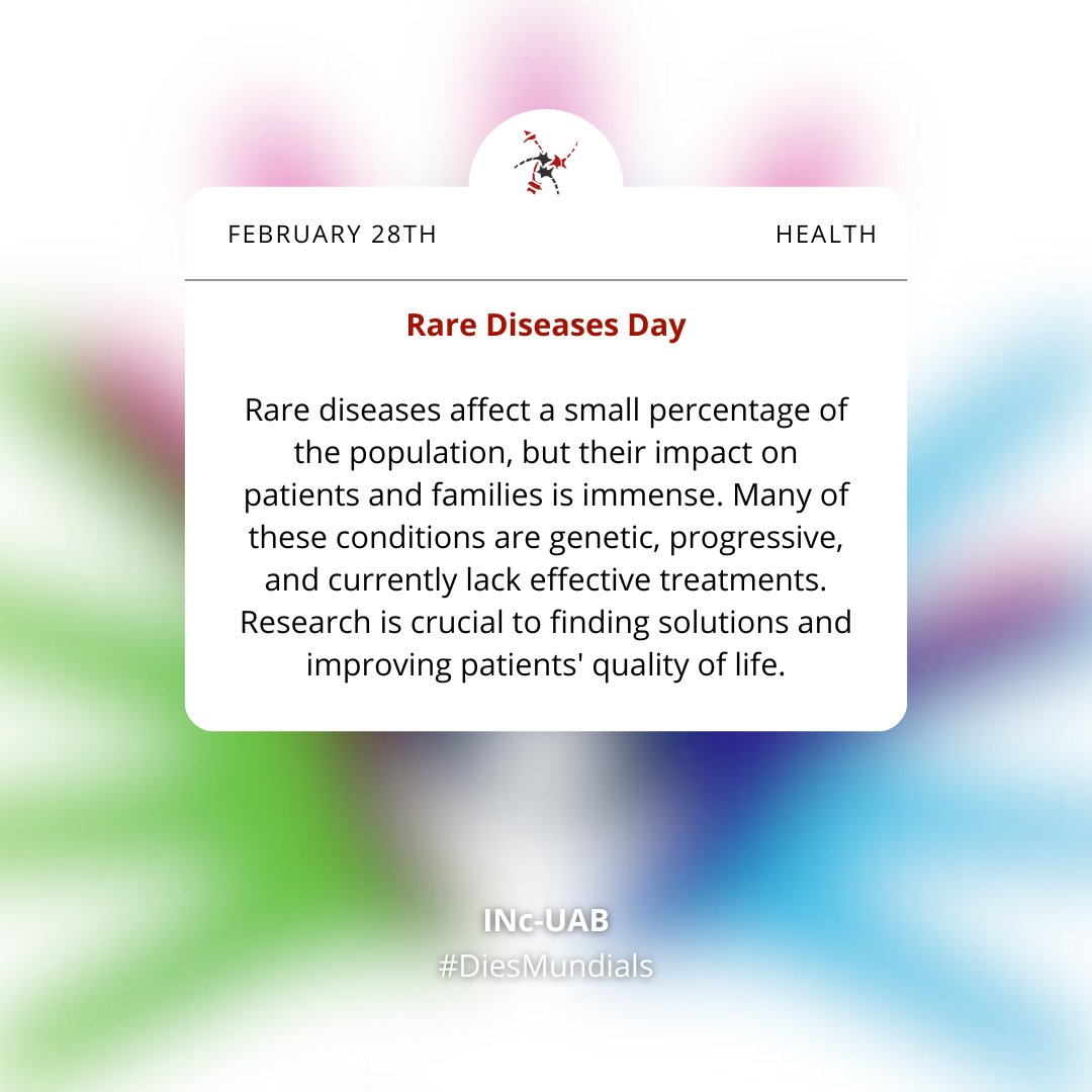 Today is the #RareDiseaseDay 
At the Institute, different research groups are dedicated to understanding and treating rare diseases.