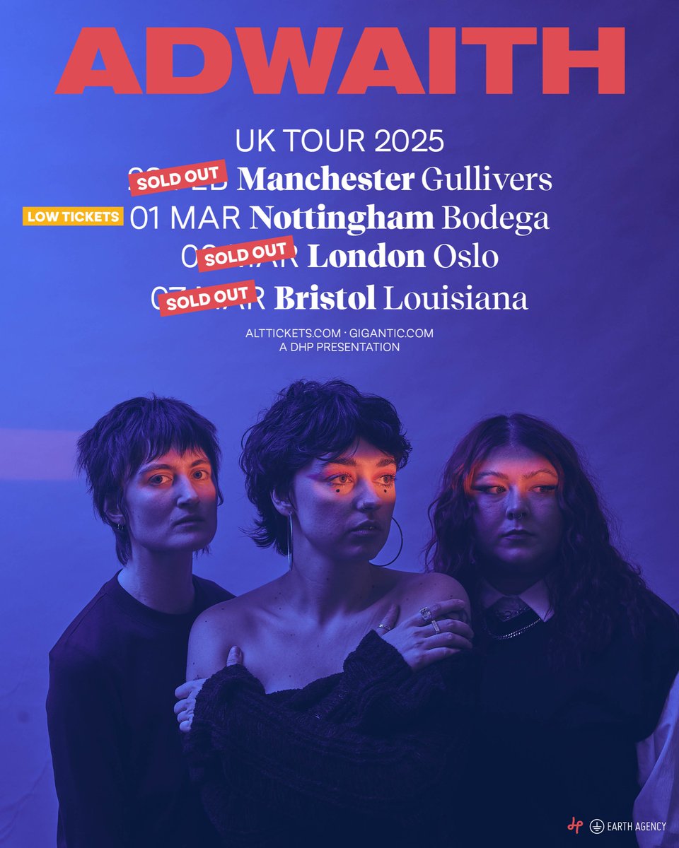Looking forward to our sold out show in Manchester this evening 🗽

And London has just sold out! Very low tickets left for Nottingham. 
Diolch yn fawr to everyone who bought tickets, see you there xx