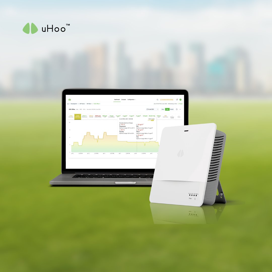 uhooair's tweet image. Innovation is key to sustainable cities. uHoo is developing tech to improve air quality monitoring &amp;amp; provide insights into urban environments. We empower communities with data to create healthier spaces. Join us for a cleaner, greener future! #SmartCityTech #Innovation