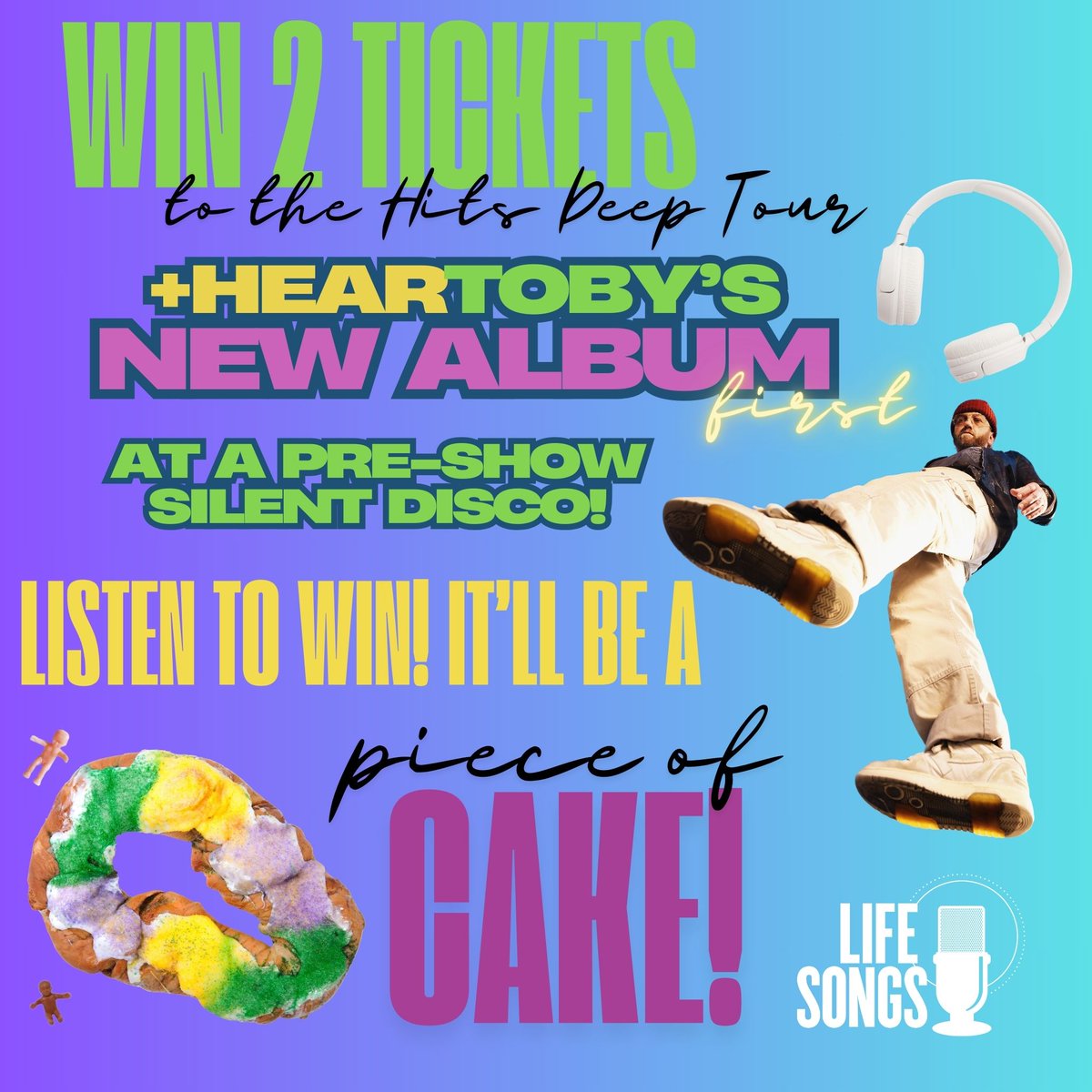 lifesongs's tweet photo. LAST DAY to win tickets to Toby-Mac's Hits Deep concert AND access to the pre-show silent disco party with LifeSongs where you can hear his new album BEFORE it drops! Listen today for the Toby-Mac Silent Disco Party cue to CALL!  More details on https://t.co/DpjH9YhjaG. https://t.co/V2qkCZWqSP
