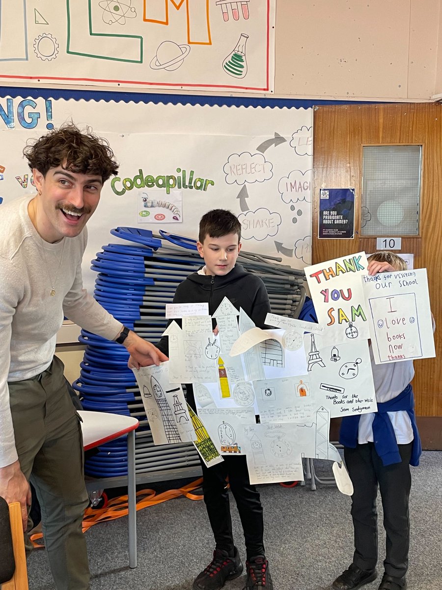 Scottish Book Trust (@scottishbktrust) on Twitter photo That’s a wrap on the Scottish Friendly Children’s Book Tour with <a href="/samuelsedgman/">Sam Sedgman</a>!
A huge thank you to the amazing pupils, teachers and <a href="/scotfriendly/">Scottish Friendly</a> for making this adventure possible. It’s been a fantastic journey exploring The Forbidden Atlas, the magic of maps and more! That’s a wrap on the Scottish Friendly Children’s Book Tour with <a href="/samuelsedgman/">Sam Sedgman</a>!
A huge thank you to the amazing pupils, teachers and <a href="/scotfriendly/">Scottish Friendly</a> for making this adventure possible. It’s been a fantastic journey exploring The Forbidden Atlas, the magic of maps and more!