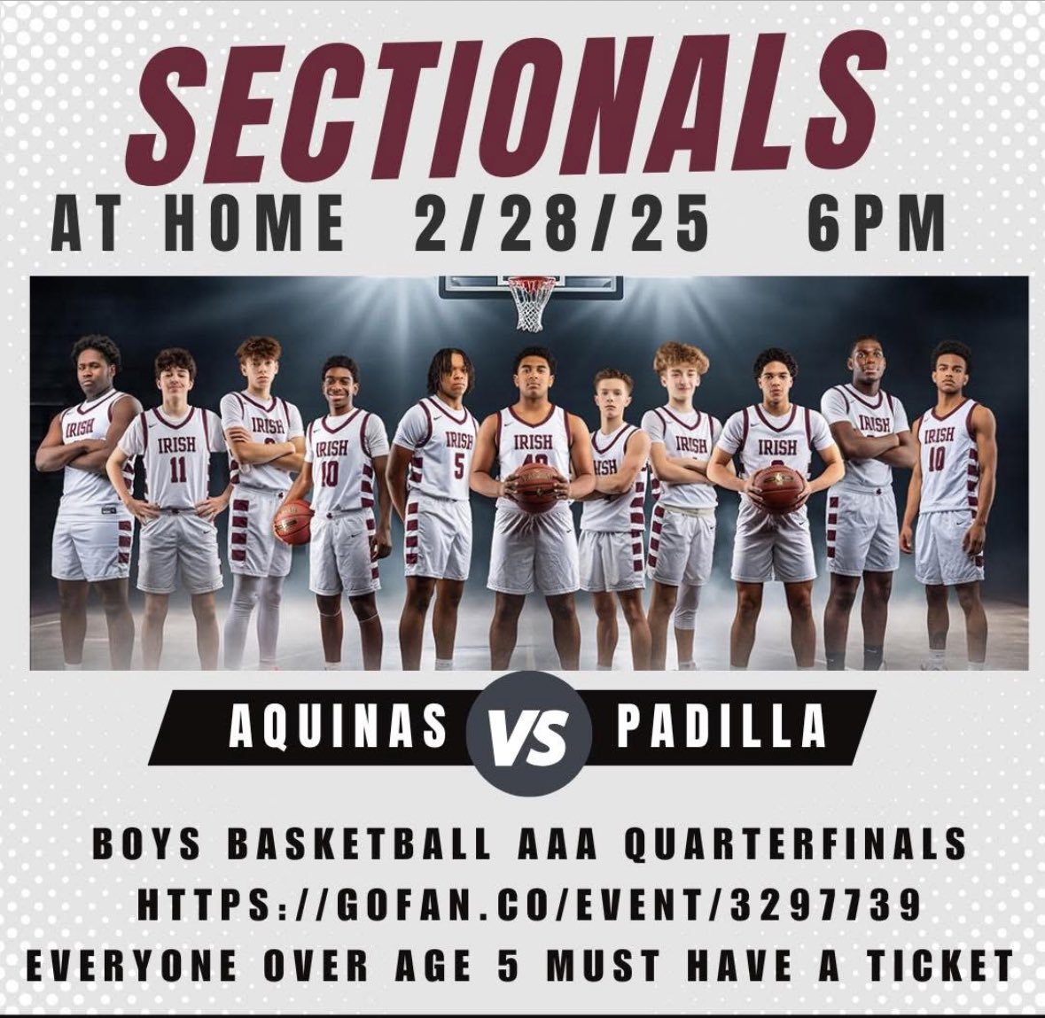 It’s Friday which means it’s game day! 
Boys kick things off at 6pm followed by the girls at 7:30pm. 
Ticket link for girls:
gofan.co/event/3317991?…

Ticket link for boys:
gofan.co/event/3297739

Come on out and support some great athletes and basketball! Let’s go AQ! 🍀🏀