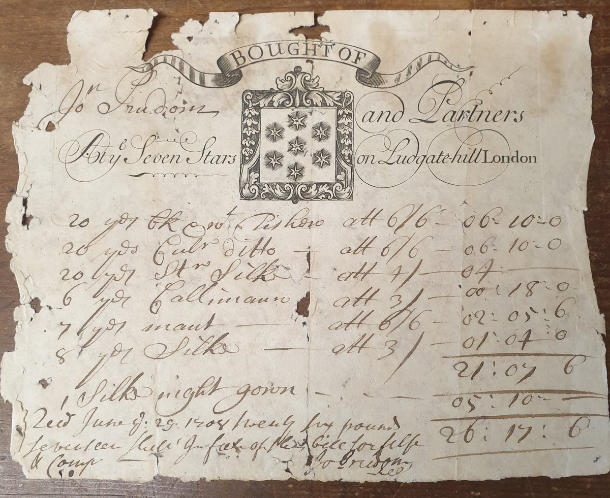 Margaret Fox (@mf6060) on Twitter photo A nice find in the #archives <a href="/traquairhouse/">catherine m-s</a> today - buying silk down in London in 1708 - shopping therapy after recent imprisonment in Edinburgh Castle as #Jacobites #Prudom #Ludgatehill A nice find in the #archives <a href="/traquairhouse/">catherine m-s</a> today - buying silk down in London in 1708 - shopping therapy after recent imprisonment in Edinburgh Castle as #Jacobites #Prudom #Ludgatehill