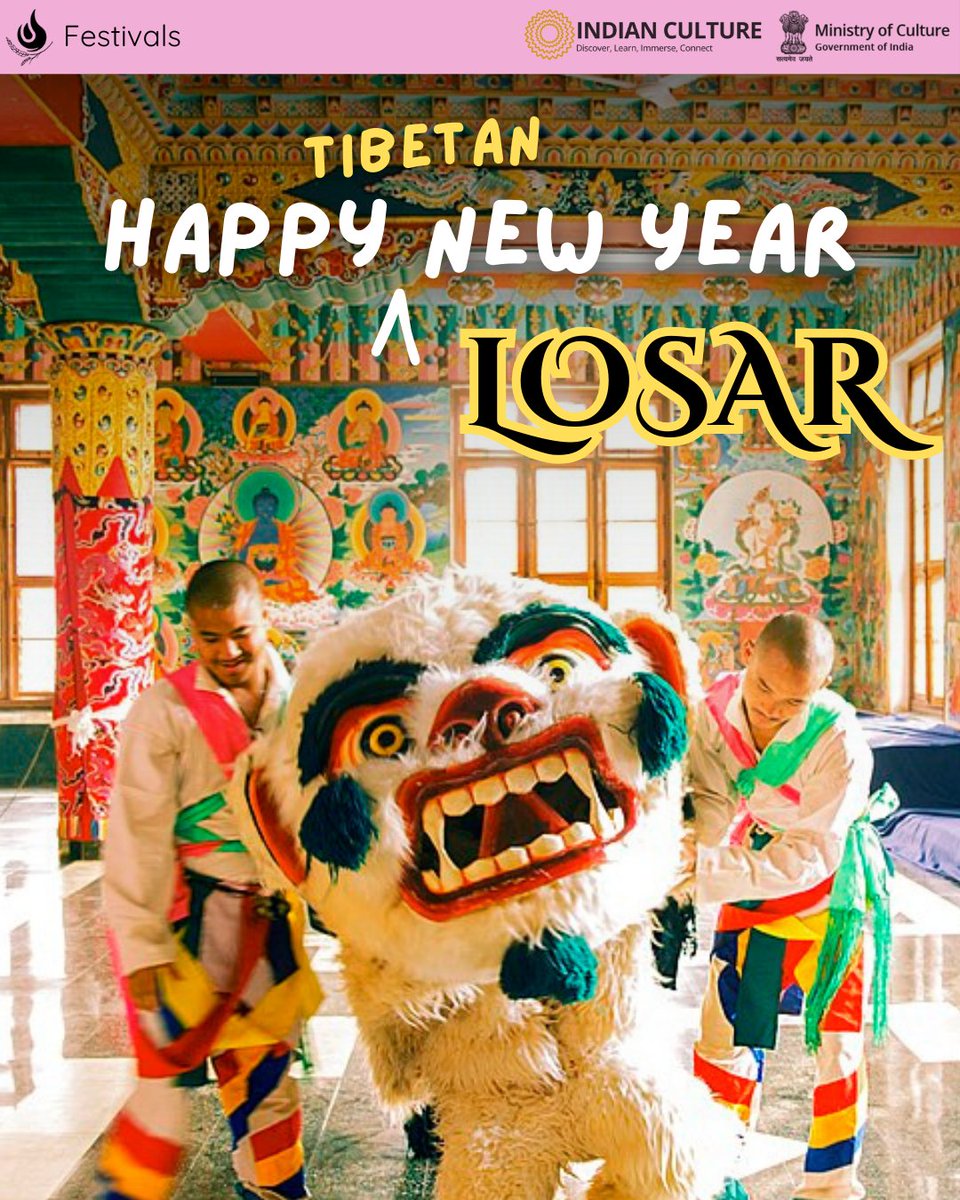 _IndianCulture's tweet photo. Happy Losar! The Tibetan New Year is an occasion of shared joy and celebration of new beginnings.
#losar #tibetannewyear #tibet #khapse #chodshoms #lunarnewyear #woodsnake #2025 #28February2025 https://t.co/4lKJg1864V