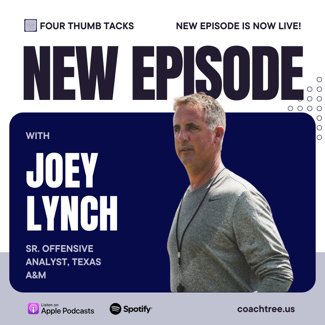 CoachTree (@teamcoachtree) on Twitter photo GAMEDAY
🎧 Today's podcast features <a href="/coachjoeylynch/">Joey Lynch</a>, Sr. Offensive Analyst at Texas A&M.
We talk coordinator mindset, game plan prioritization, back shoulder fade and more.
Listen Here: apple.co/3QDIWzy
Enjoy your listen? Like, Follow and Share! GAMEDAY
🎧 Today's podcast features <a href="/coachjoeylynch/">Joey Lynch</a>, Sr. Offensive Analyst at Texas A&M.
We talk coordinator mindset, game plan prioritization, back shoulder fade and more.
Listen Here: apple.co/3QDIWzy
Enjoy your listen? Like, Follow and Share!