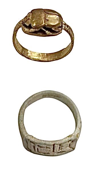 Saite Period Gold Artifacts Unearthed at Karnak Temples! Gold rings &amp; amulets from 26th Dynasty discovered at Karnak. More info shorturl.at/39IhD  Soon on display at Luxor Museum. 
#Egypt #Archaeology #Karnak #Luxor <a href="/yukinegy/">Yukinori Kawae/河江肖剰</a> <a href="/SilviaZago6/">Dr Silvia Zago</a> <a href="/AlisonFisk/">Alison Fisk</a>