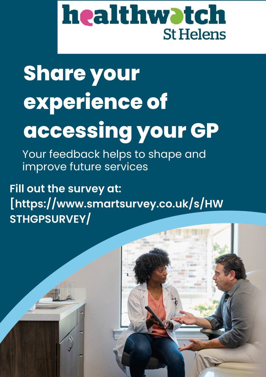 Have you used GP services in the last 12 months? We want to hear from you.    Complete our GP survey and help shape the future of local healthcare.
#YourVoiceMatters #ShareForBetterCare smartsurvey.co.uk/s/HWSTHGPSURVE…