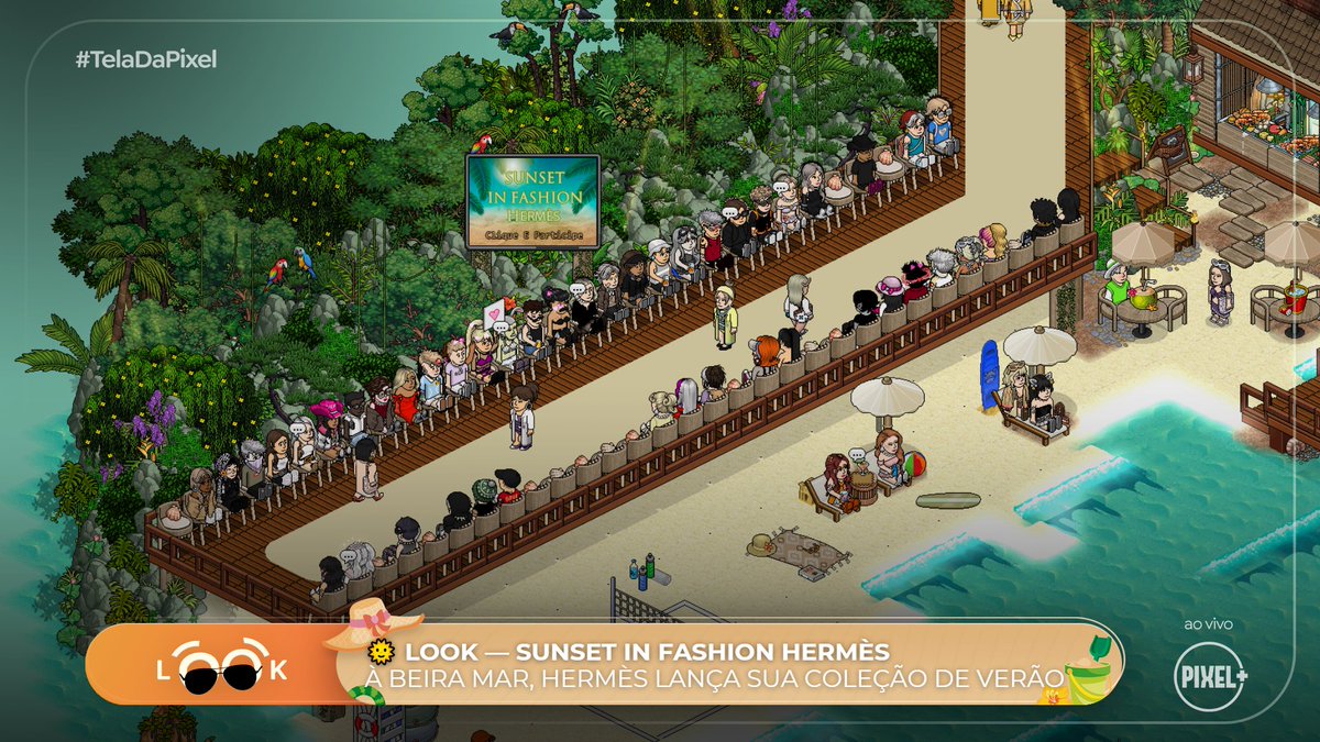 pixelplushb's tweet image. 👀 — 𝗟𝗢𝗢𝗞: SUNSET IN FASHION HERMÈS

Ontem (27), a equipe da Pixel entrou na moda praiana e acompanhou de perto o desfile promovido pela @hermeshbt à beira-mar. 

Arrasta pro lado e confira os melhores momentos da coleção 𝐑𝐚𝐢𝐨𝐬 𝐝𝐞 𝐄𝐬𝐭𝐢𝐥𝐨. 👇🏖️🌤️