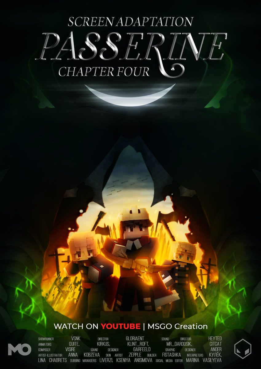 CreationMsgo's tweet image. We happy to let you know, long-awaited premiere of &quot;Passerine&quot; Chapter Four, will take place on the MSGO Creation YT channel tomorrow! 10 AM EDT!✨

Unfortunatly, for now it&apos;ll only have ENG subtitles, but fear not! A version with ENG dub isn&apos;t gonna make you wait for too long.