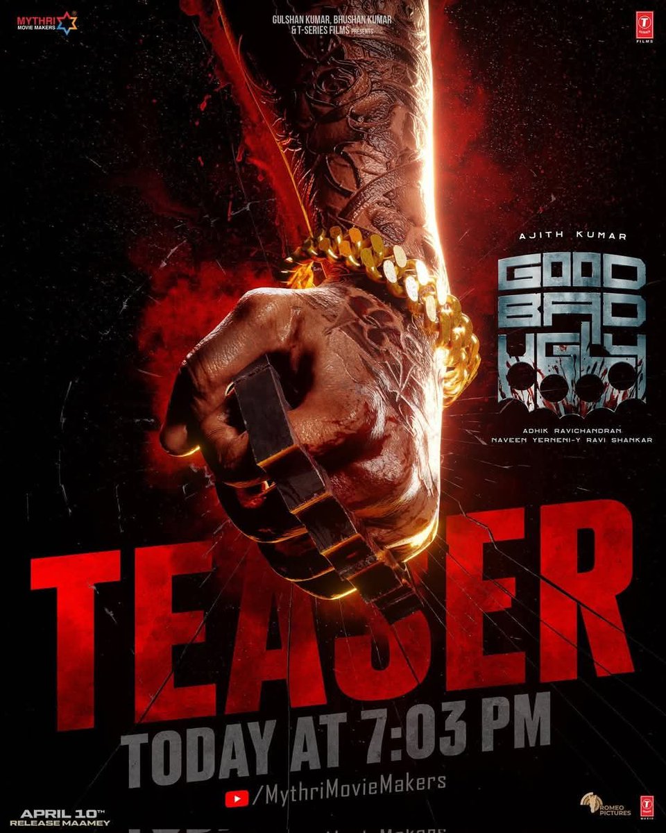 AjithinGroups's tweet photo. Vera Level Promotion Maamey💥🔥

#GoodBadUglyTeaser https://t.co/azrUT2e9PC