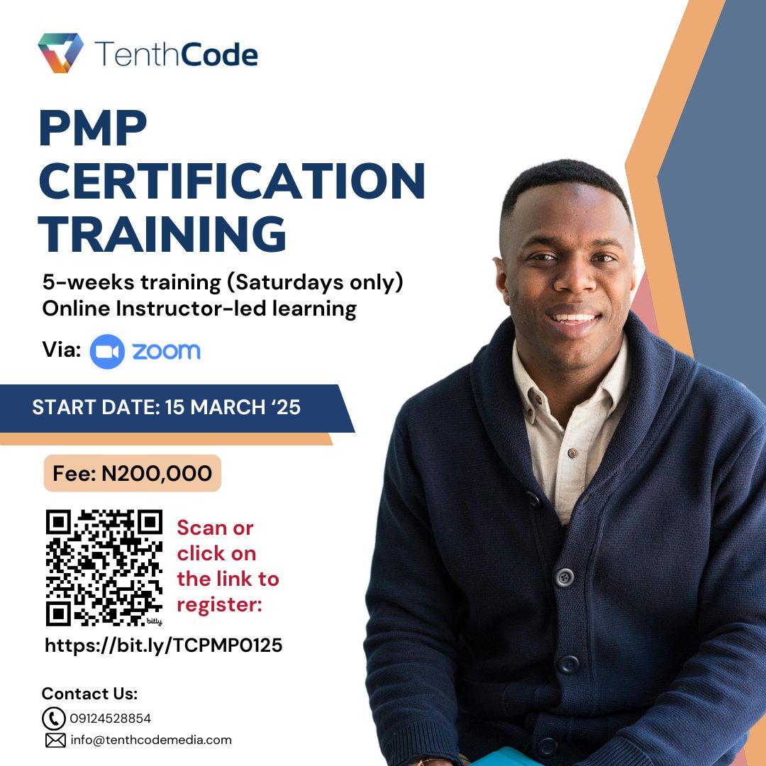 ebufra's tweet photo. Join the next PMP Certification training starting on the 15th of March 2025

To register: Scan the QR code or click the link: https://t.co/tLLmOus3e0  
#projects 
#projectmanagement 
#projectmanagementinstitute 
#projectmanager 

powered by @TenthCodeMedia https://t.co/5JX3JfOqxN