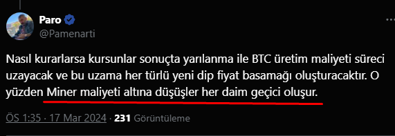 #Bitcoin de her zaman söylediğim gibi "Her daim Maliyeti'nin üstüne atar."

Miner Maliyet  : en.macromicro.me/charts/29435/b…
x.com/Pamenarti/stat…