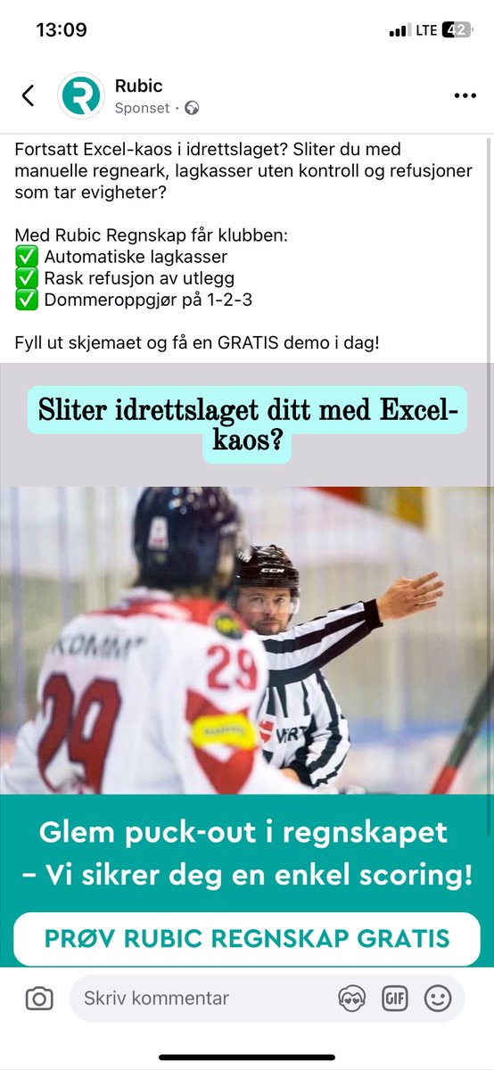 Denna er fin fra Rubic. #2hockey