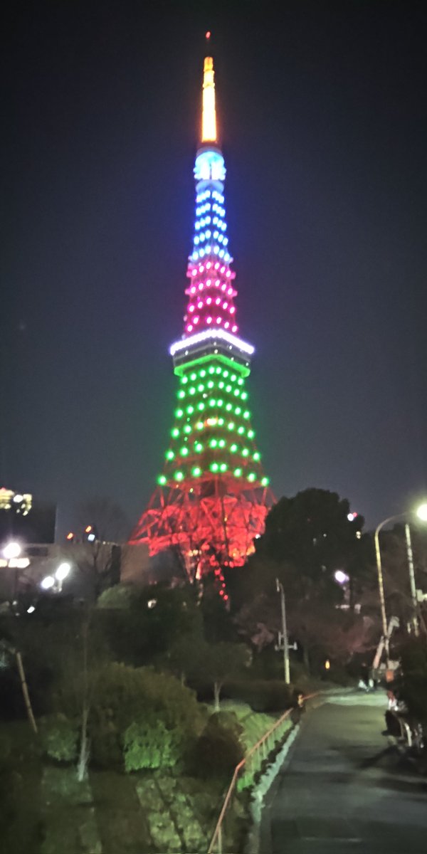 vec04630's tweet photo. ＃東京タワー
今日のライトアップは「世界希少難治性疾患の日」だそうです。明日はかなり暖かくなりそうです＼(^o^)／ https://t.co/sSJDJwsFRr
