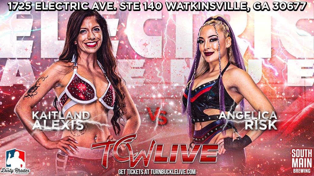 After our show last weekend in McDonough, Georgia Angélica Risk issued an open challenge. On Friday, March 7th at South Main Brewing Kaitland Alexis, who has competed in AEW, TNA, and the NWA, will go face to face with Risk!

🎟️ - turnbucklelive.com