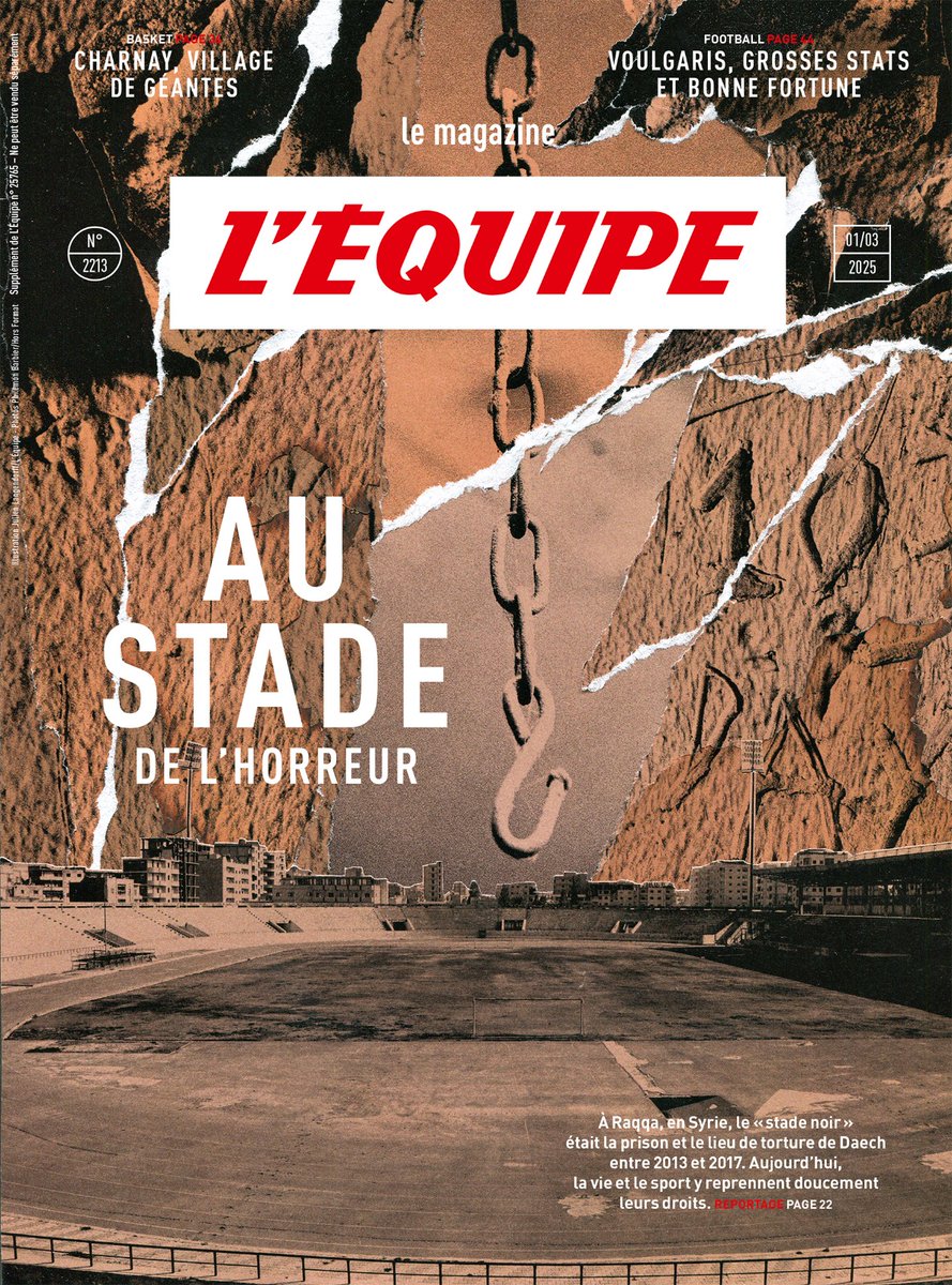 Apolline Convain (@apollineconvain) on Twitter photo En ligne depuis hier et en Une de <a href="/lemaglequipe/">Le magazine L'Équipe</a>, notre reportage à Raqqa dans le "stade noir", transformé en prison par les hommes de Daech et devenu symbole de l'horreur de l'État islamique. 📸 : <a href="/PhilmonBarbier1/">Philémon Barbier</a> En ligne depuis hier et en Une de <a href="/lemaglequipe/">Le magazine L'Équipe</a>, notre reportage à Raqqa dans le "stade noir", transformé en prison par les hommes de Daech et devenu symbole de l'horreur de l'État islamique. 📸 : <a href="/PhilmonBarbier1/">Philémon Barbier</a>