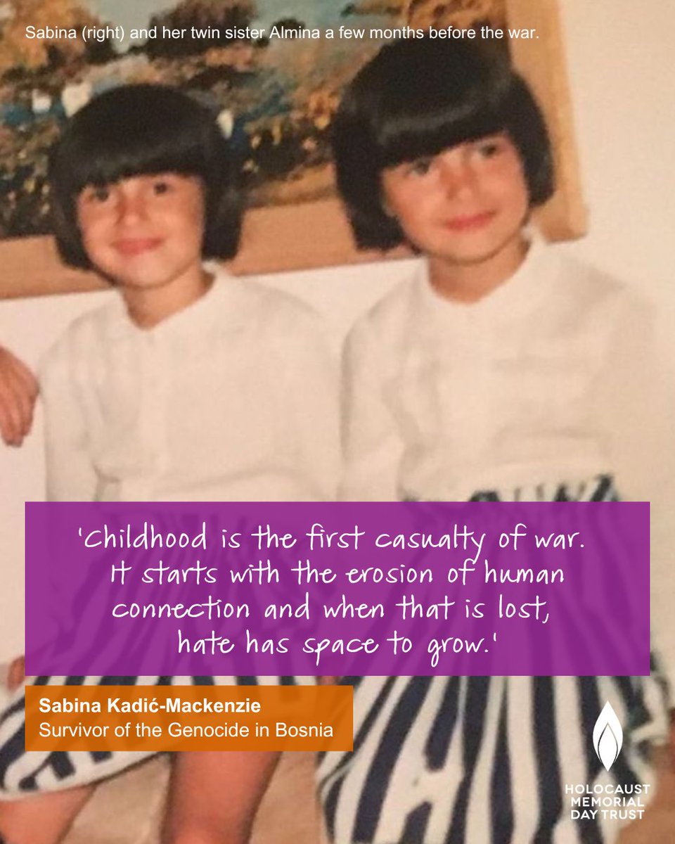 Sabina Kadić-Mackenzie was born in Bosnia in 1984. In 1992, war forced her family to flee to Slovenia before finally settling in the UK. She now lives in Scotland and is the Vice Chair of @beyondsreb.

🔗 Read more at buff.ly/4ke9Z1T

#GenocideSurvivor  #HistoryMatters
