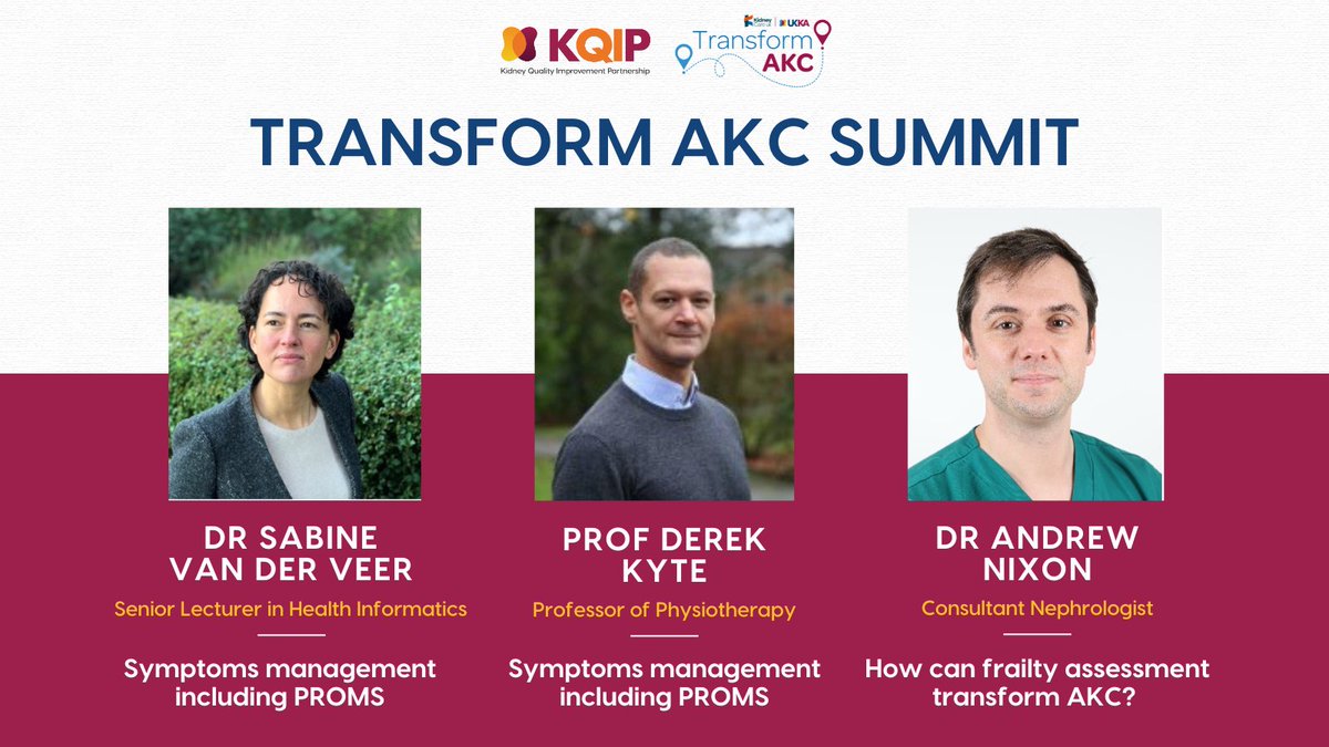 Symptoms management is key to improving patient experience, but are we measuring it effectively? 

Dr Sabine van der Veer &amp; Prof Derek Kyte explore how PROMS can transform AKC at the upcoming Summit. 

📆Join us on 25 March. Registration closes 11 March: bit.ly/49GOl1v