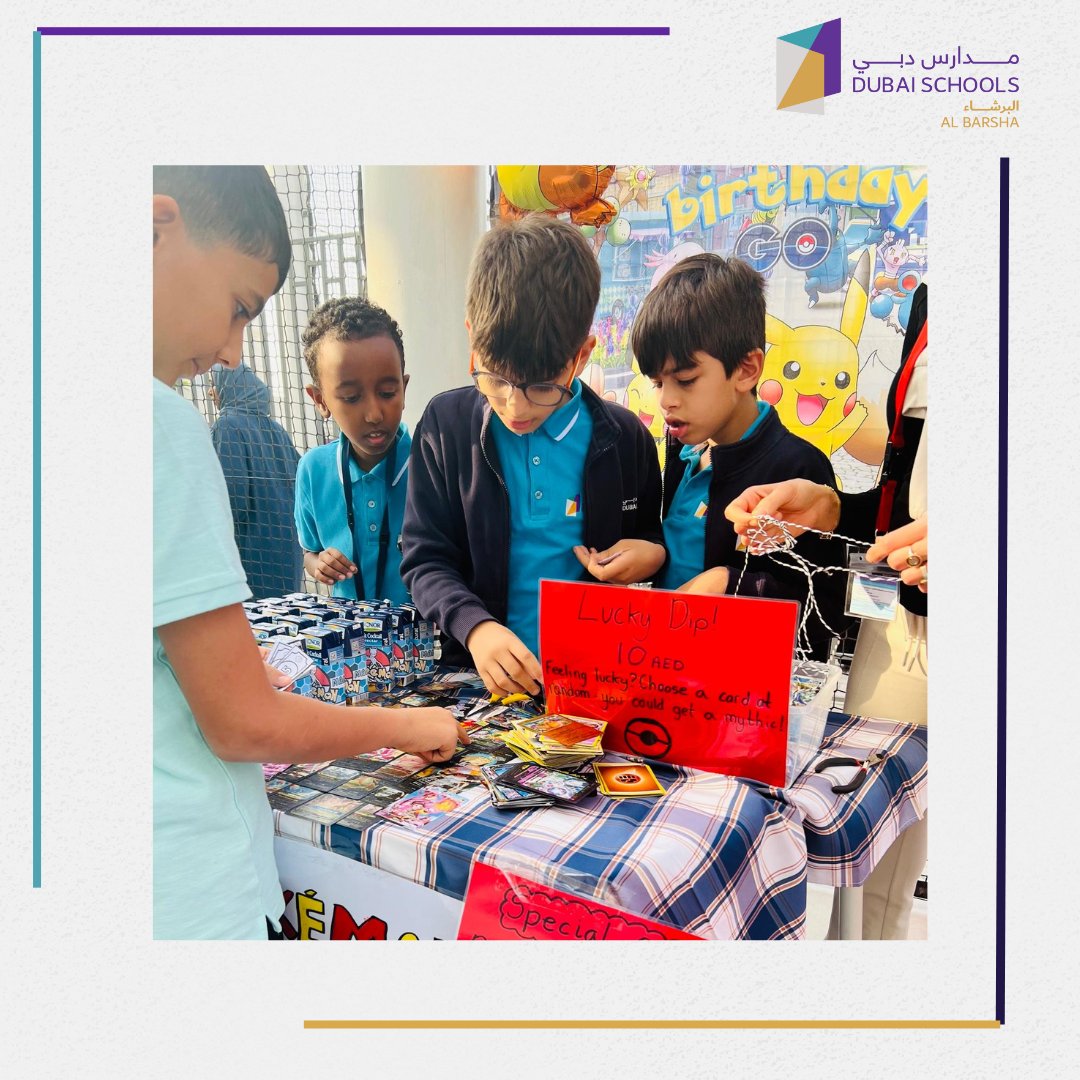 امتلأ بازار المرح ببضائع مذهلة من إنتاج الطلاب. ونشعر بالفخر عندما نرى تلك المواهب في مجتمعنا المدرسي وهي تتعاون معًا، ونستمد منهم الإلهام.​

The Funfest market was full of amazing student-made goods! It's inspiring to see the talent and teamwork in our school community!