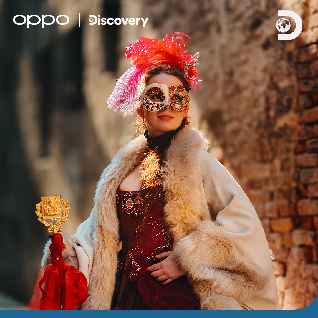 Culture in a Shot torna con <a href="/oppo/">OPPO</a> x Discovery, dando vita al tema di quest'anno: Celebrate the Moment. Immergiti nella magia del Carnevale di Venezia ✨ 

📸 scattato con #OPPOReno13series

Resta con noi per scoprire immagini straordinarie ed esperienze indimenticabili. 🎭📷