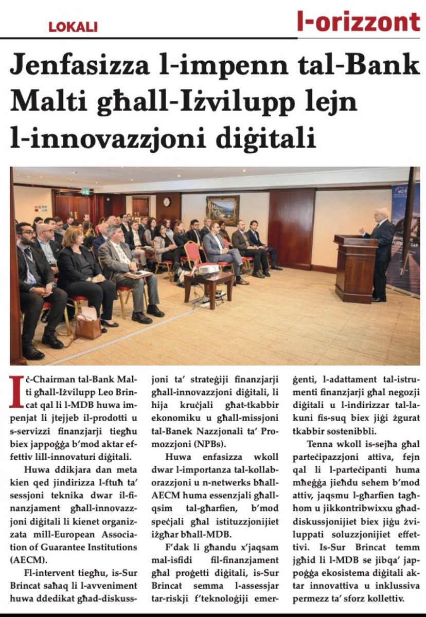 LeoBrincat's tweet image. L-#MDB jpoggi l-#innovazzjoni #digitali fuq quddiem.