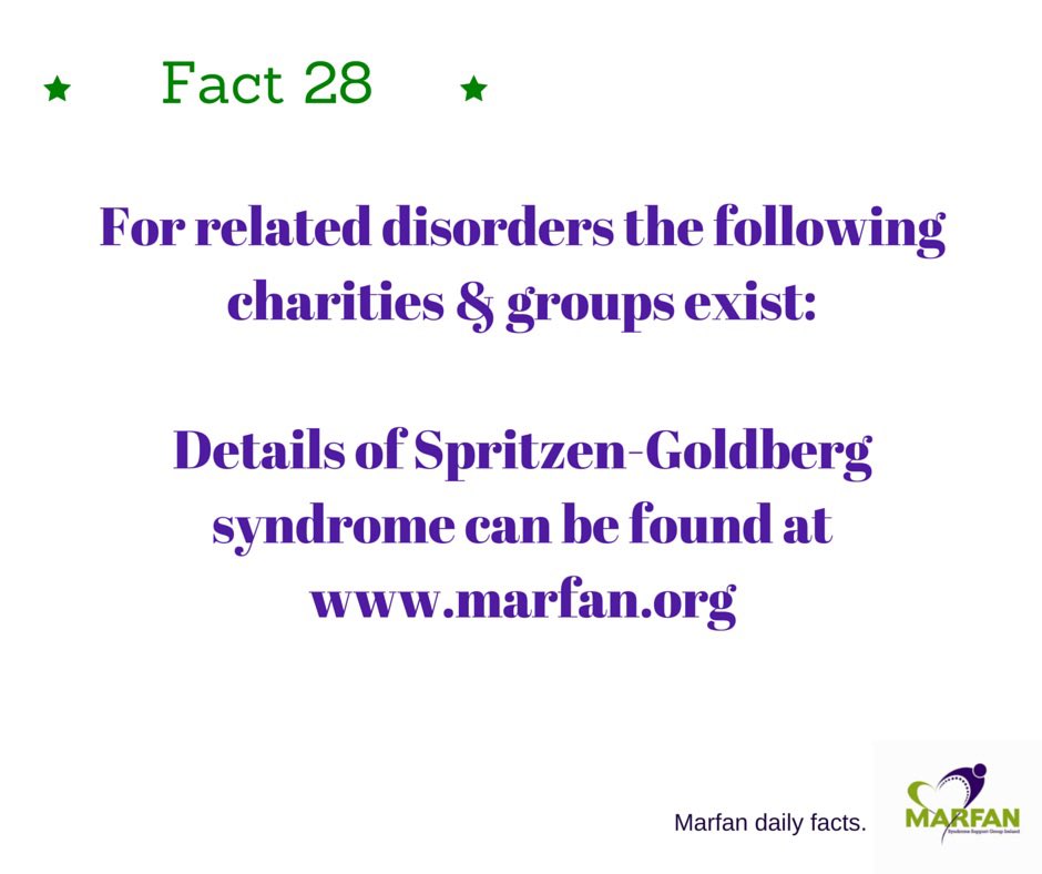 Marfan Ireland ๐ฎ๐ช (@marfanireland) on Twitter photo Last day of #MarfanAwarenessMonth. We hope you found the information useful and it helped spread awareness.
Have you ever heard of SGS or are you looking for more information ? Check out <a href="/MarfanFdn/">TheMarfanFoundation</a> on #MarfanSyndrome or other related disorders.
<a href="/rarediseaseday/">Rare Disease Day</a>
<a href="/RareDiseasesIE/">Rare Diseases Ireland</a> Last day of #MarfanAwarenessMonth. We hope you found the information useful and it helped spread awareness.
Have you ever heard of SGS or are you looking for more information ? Check out <a href="/MarfanFdn/">TheMarfanFoundation</a> on #MarfanSyndrome or other related disorders.
<a href="/rarediseaseday/">Rare Disease Day</a>
<a href="/RareDiseasesIE/">Rare Diseases Ireland</a>