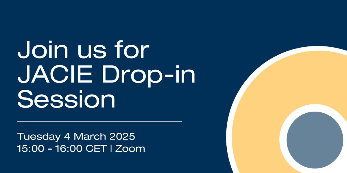 JACIE_EBMT's tweet image. The next JACIE Drop-in Session is around the corner on 🗓️ 4 March 2025 at ⏰ 15:00 CET.
✅ Get insights into the JACIE Accreditation process, ask your questions directly and connect with peers and experts. Don’t miss this opportunity - sign up today ⬇️
ebmt-org.zoom.us/meeting/regist…
