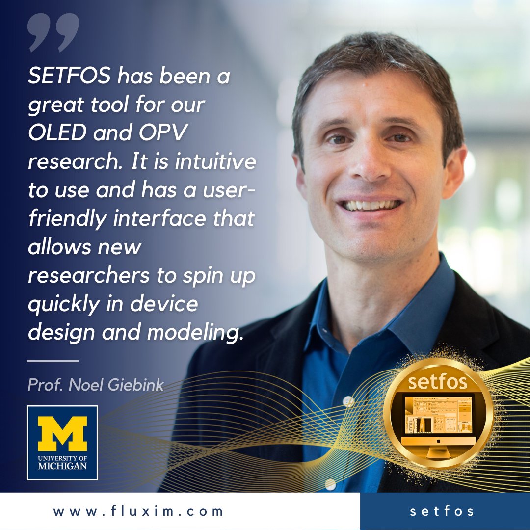 FluximAG's tweet image. Optimize your #OLED #research with #Setfos! 🌟 Scientifically validated, intuitive, & customizable with Python. Simulate light emission, charge transport, & advanced optics with ease. Trusted by 550+ publications. Learn more: fluxim.com/setfos-intro