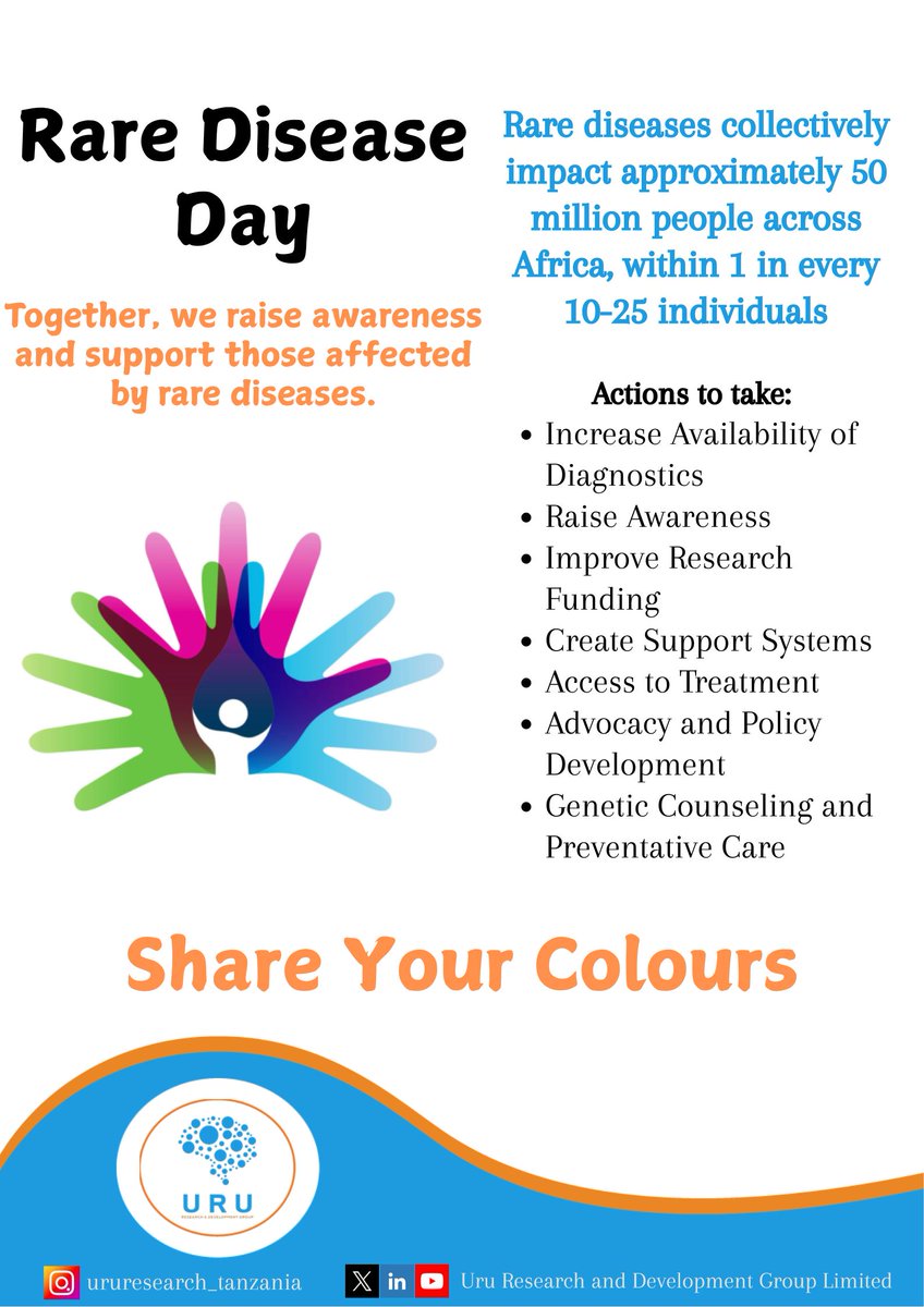 URU Research and Development Group joins the global movement for Rare Disease Day!  Together, we raise awareness, drive research, and advocate for better healthcare for those living with rare diseases. 

#RareDiseaseDay #URUResearch #ShareYourColours #StrongerTogether