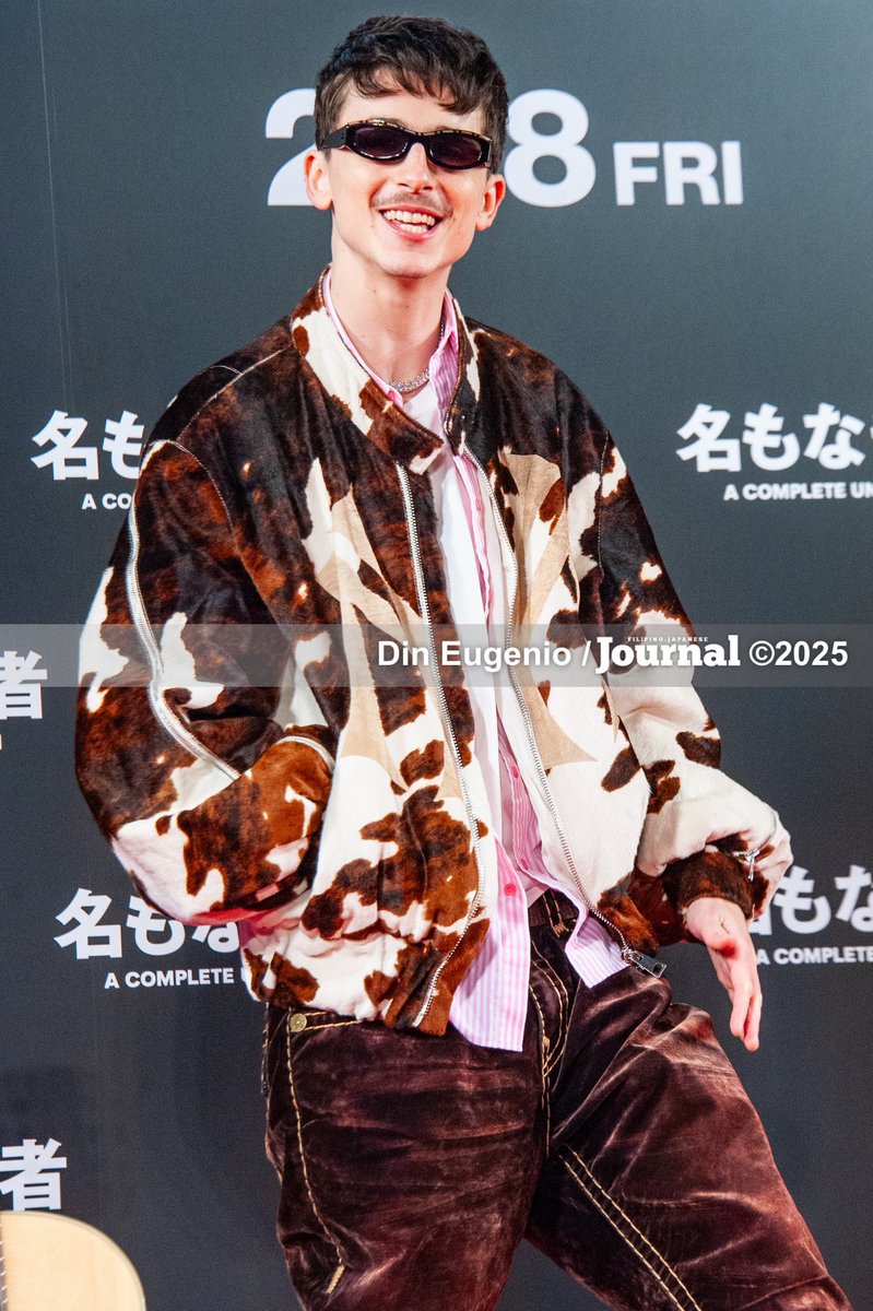 dinnotdean's tweet photo. TOKYO – Timothée Chalamet attends the Japan premiere of “A Complete Unknown” at Azabudai Hills Arena on Feb. 8. The film opens in theaters today. https://t.co/0KyiVDGlxK