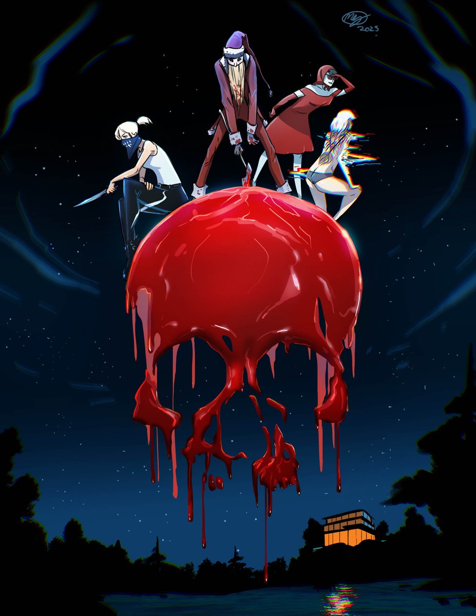 MeganHuang5's tweet photo. A James Tynion IV fan piece. featuring The Department of Truth, The Nice House on the Lake, Spectregraph (skull), The Deviant, Something is Killing the Children, and W0rldtr33. wanted to draw something comicsy and horror, this felt right. :P
#horror #spectregraph #jamestynion https://t.co/VR6q1BVh60
