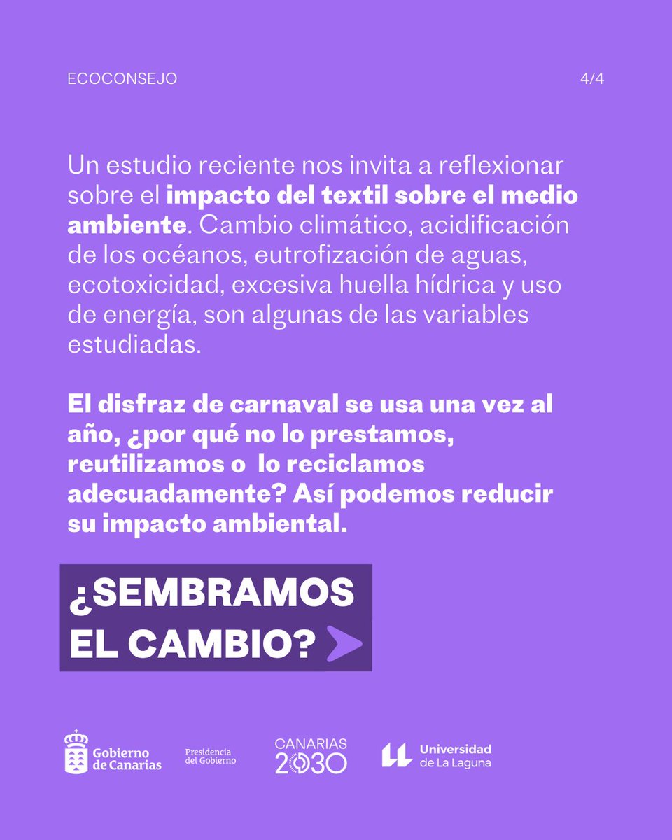 🎉 ¿Sabes que la #purpurina es un #microplástico?

La Comisión Europea ha restringido su uso recientemente aunque existen alternativas como la purpurina biodegradable, soluble, natural o inorgánica

¡Atrévete a cambiar con este #ecoconsejo y sigue brillando en este Carnaval!✨