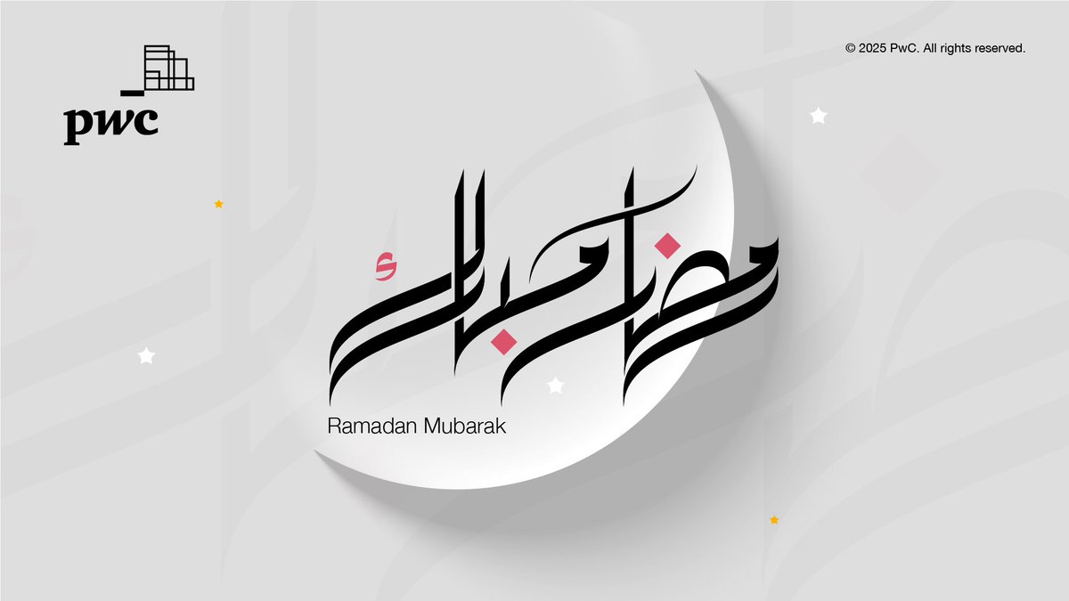 PwC_Middle_East's tweet photo. 🌙✨ نتمنى لكم شهراً مليئاً بالبركات والرحمة، وأن يعم السلام في قلوبكم. رمضان مبارك من اسرة بي دبليو سي

🌙✨ Wishing you a blessed Ramadan filled with peace, spiritual connection, and endless blessings. Ramadan Mubarak from all of us at PwC Middle East. https://t.co/HQEbKE7WeN