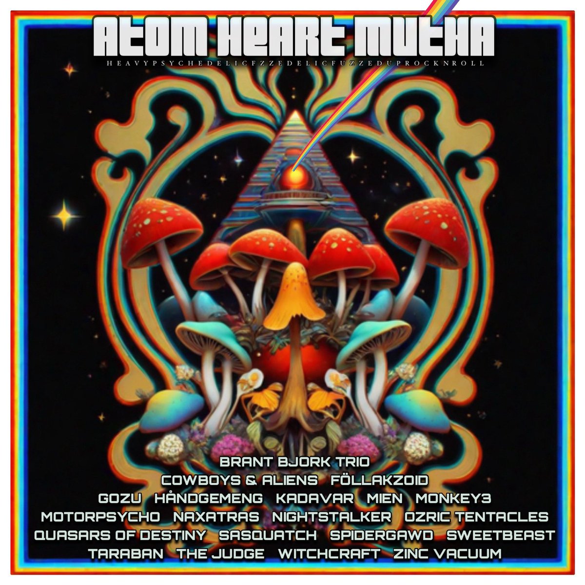 Feed your head and get fuzzed  when all new #atomheartmutha arrives live #onair this Friday as always @hardrockhellradio . Be sure to #listen in to 2 hours of #superb #heavy #psychedelic #fuzzed up #rocknroll . If you dig #stonerrock #fuzz #psych #desert #cool #riffs join us
