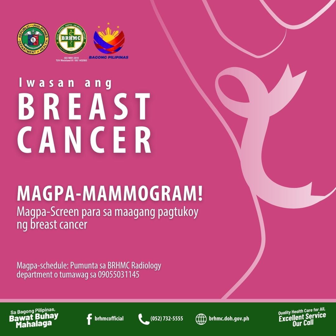 dohbicol's tweet photo. 𝗠𝗮𝗴𝗽𝗮-𝗺𝗮𝗺𝗺𝗼𝗴𝗿𝗮𝗺 𝗻𝗮! 

Ang Bicol Regional Hospital and Medical Center – Radiology Department ay nagsasagawa na ng Mammogram procedure para sa inyong breast cancer screening.

https://t.co/6RIC1rOYlW https://t.co/ItaEqOX1Nf