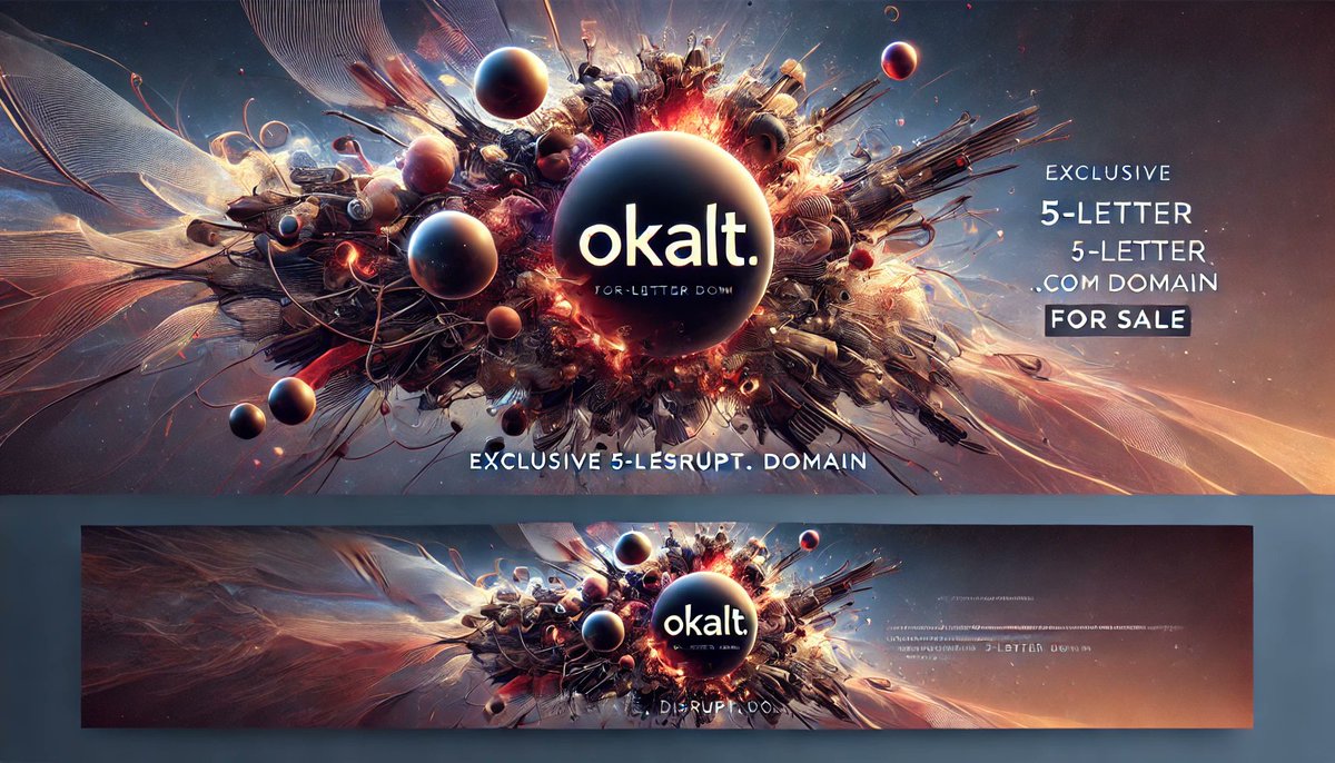 🚀 OKALT.COM🚀  

A crisp **5-letter .com** domain!  

✅ Short, brandable, memorable  

✅ Perfect for **tech startups**, **crypto**, **web3**, or **alternative ventures 

✅ Premium .com authority  

#Startups #Tech #Web3 #Crypto #Blockchain #Branding #Investing