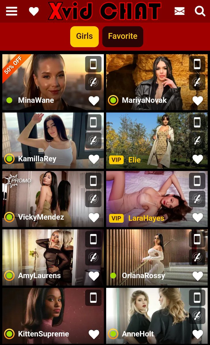 They are ALL LIVE right now 
xvidchat.com