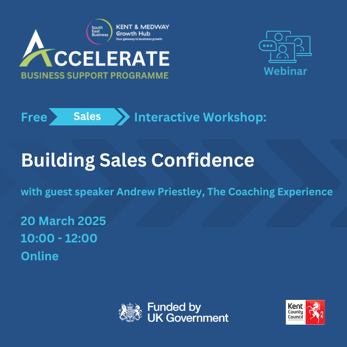 WestKentBusiness (@wkentbusiness) on Twitter photo 2 Hour Free webinar, Building Sales Confidence with Andrew Priestley. Learn how to sell with clarity and purpose.
✔ Online – No need to travel
✔ Tailored for Kent businesses
Book Now: zurl.co/Gf5z1
#SalesSkills #KentSMEs #EntrepreneurSupport
<a href="/KMGrowthHub/">K&M Growth Hub</a> 2 Hour Free webinar, Building Sales Confidence with Andrew Priestley. Learn how to sell with clarity and purpose.
✔ Online – No need to travel
✔ Tailored for Kent businesses
Book Now: zurl.co/Gf5z1
#SalesSkills #KentSMEs #EntrepreneurSupport
<a href="/KMGrowthHub/">K&M Growth Hub</a>