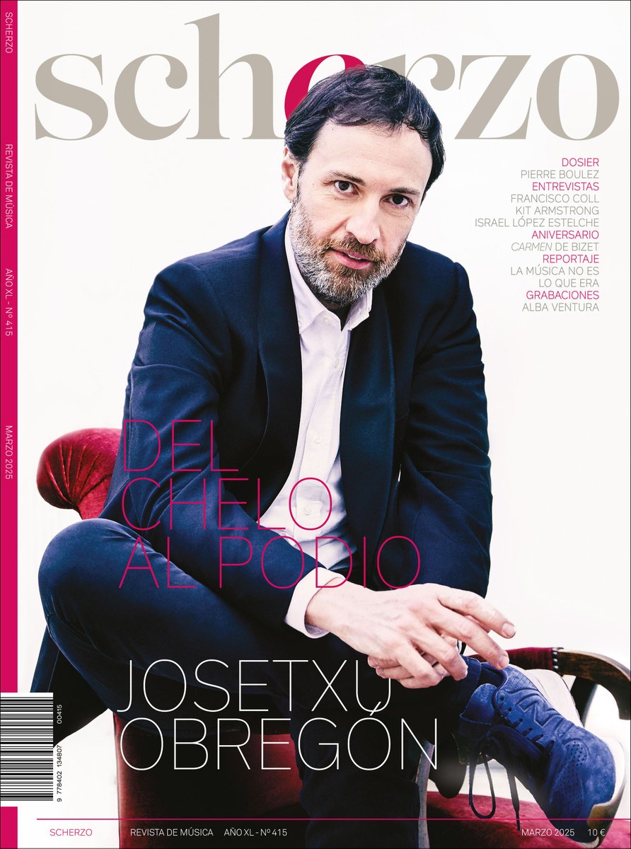 Scherzo_es's tweet photo. 🎶 YA ESTÁ AQUÍ EL SCHERZO DE MARZO 🎶
En portada: Josetxu Obregón
Dosier: Pierre Boulez (1925-2016)
Reportaje: La música no es lo que era
Entrevistas: Francisco Coll García, Kit Armstrong, Israel López Estelche
Grabaciones: Alba Ventura
https://t.co/taiR0ELiB7 https://t.co/zlS9CVqivq